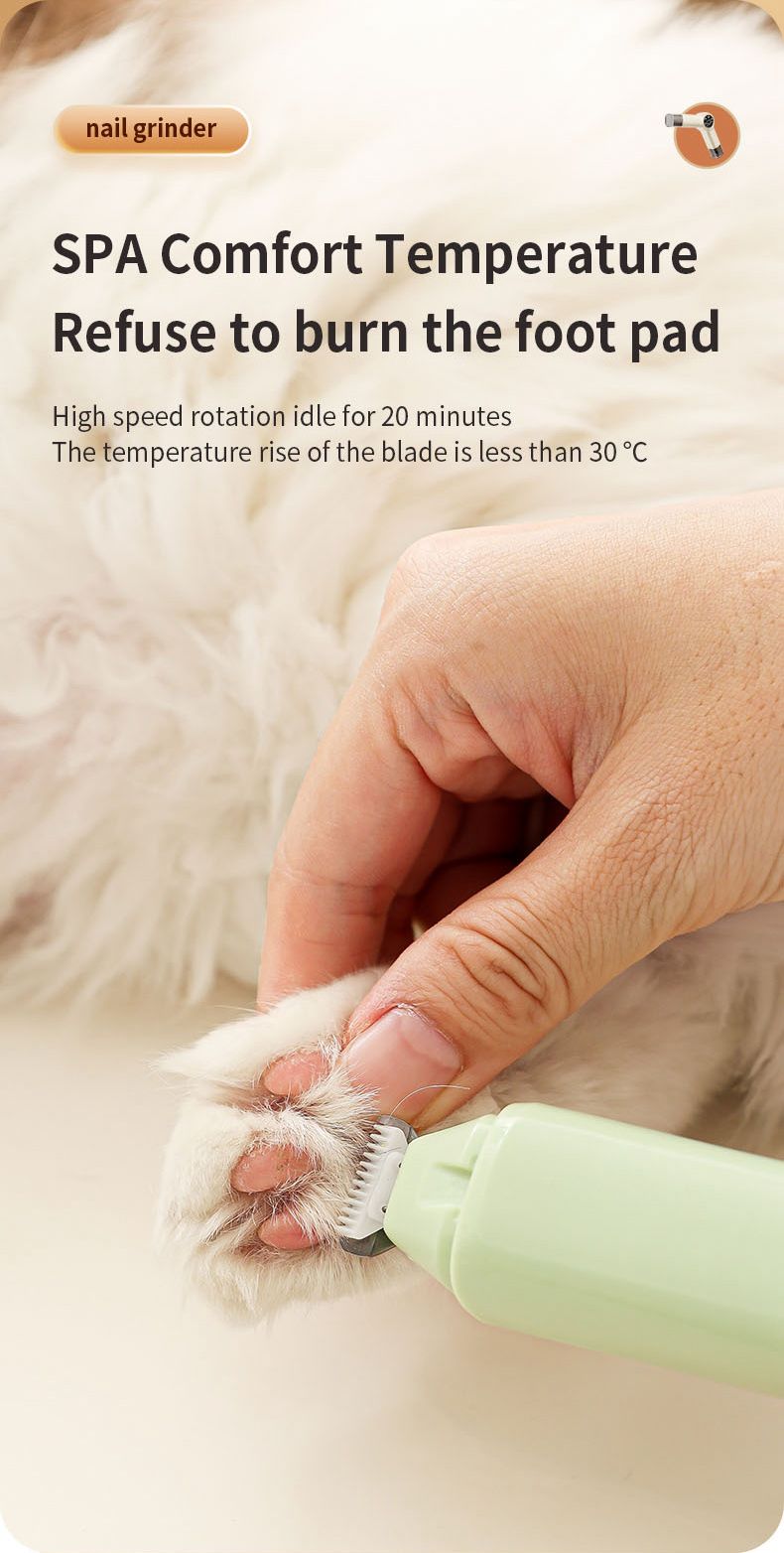 Rechargeable Pet Nail Grinder & Trimmer with LED light
